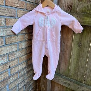 GAP Light Pink Hooded Footie for Kids